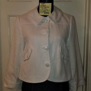 ✅#502 Preowned White Apostrophe A-Line Jacket S